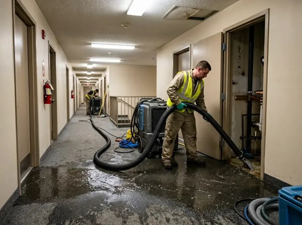 multi-unit-apartment-hallway-f-005 — frequently asked questions, Emergency Burst Pipe Water Extraction & Removal in American…